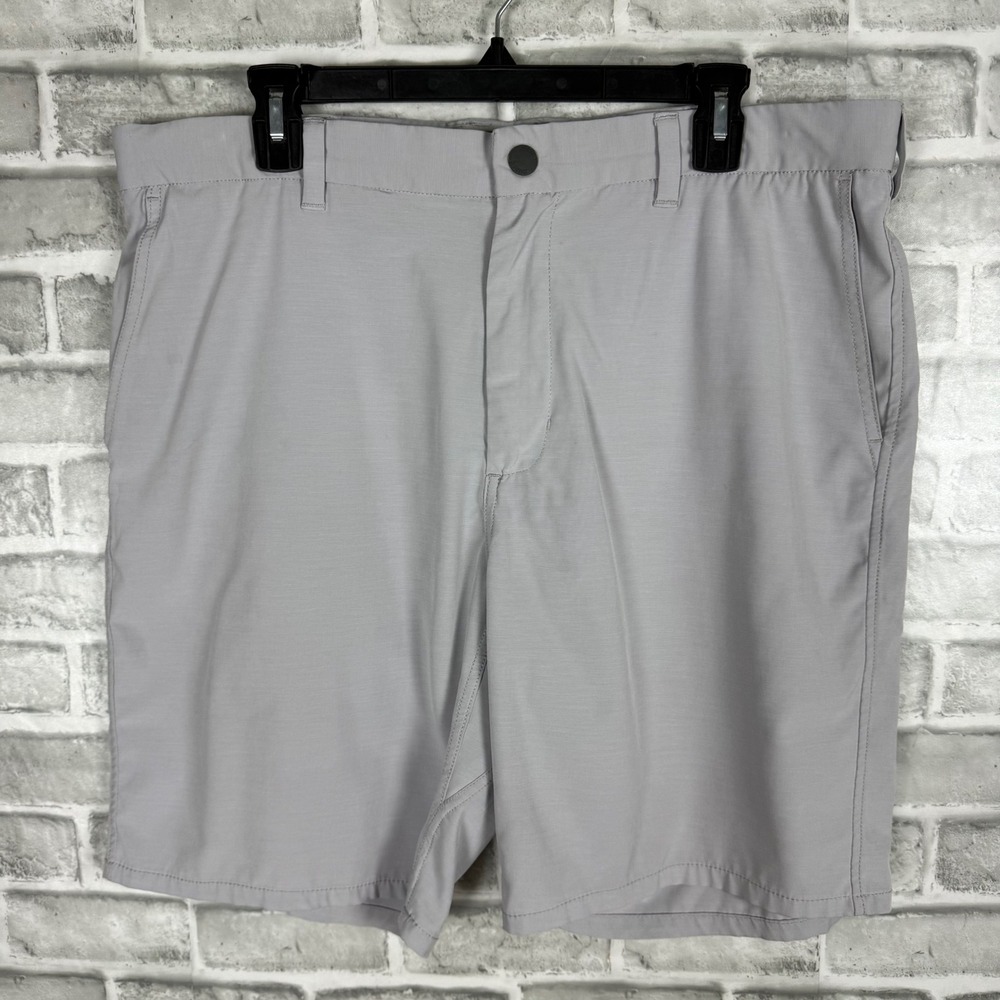 Johnnie-O Calcutta Prep-Performance Shorts Mens 36 x9" Chrome Gray JMSH1950 Golf